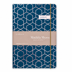 Matilda Myres | A5 Ruled Notebook with Rose Gold Foil