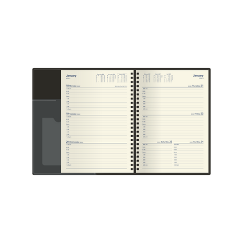 2027 Collins Associate II A5 Weekly Diary | Lay-Flat Wiro Planner