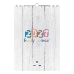 2027 Collins Family Wall Calendar A3 | 5-Column Monthly Home Planner