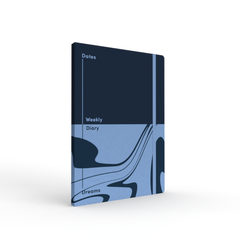 Dates & Dreams -  A5 Undated Week to View Diaries - Dates & Dreams -  Blue