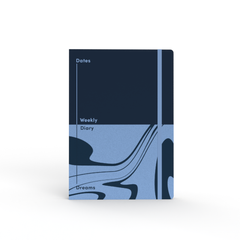 Dates & Dreams -  A5 Undated Week to View Diaries - Dates & Dreams -  Blue