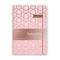 Matilda Myres | A5 Ruled Notebook with Rose Gold Foil