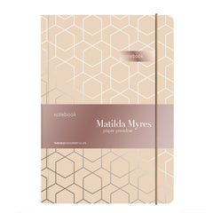 Matilda Myres | A5 Ruled Notebook with Rose Gold Foil