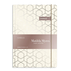 Matilda Myres | A5 Ruled Notebook with Rose Gold Foil