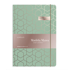 Matilda Myres | A5 Ruled Notebook with Rose Gold Foil
