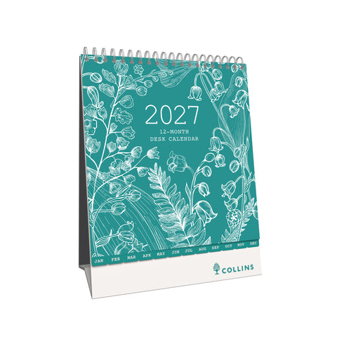 2027 Collins Desktop Calendar | 12-Month Desk Planner & International Holidays