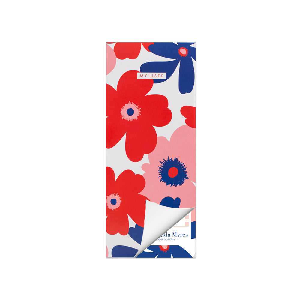 Matilda Myres Floral Magnetic Shopping List Pad | Fridge Notepad