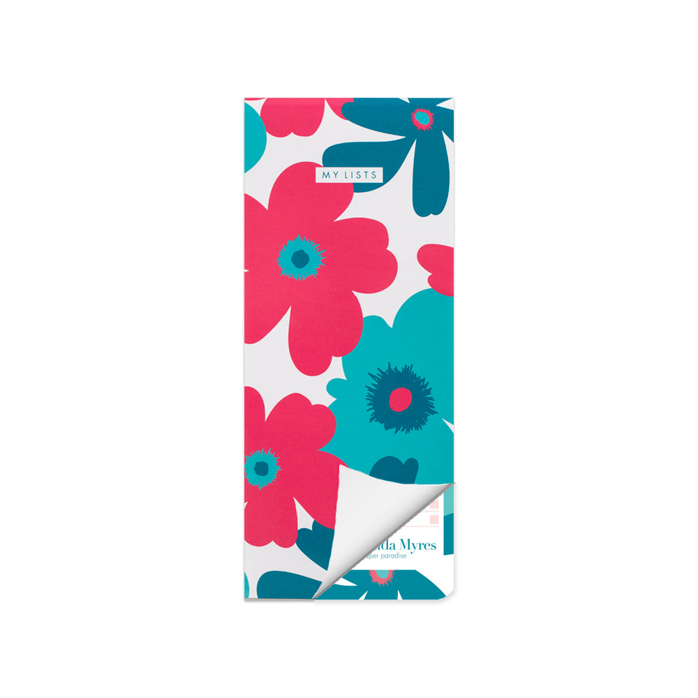 Matilda Myres Floral Magnetic Shopping List Pad | Fridge Notepad