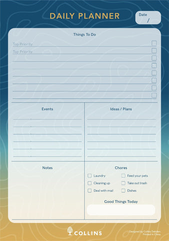 Aura  -  Daily Planner Pad A5 Daily - Dawn (AR15U1.DW)